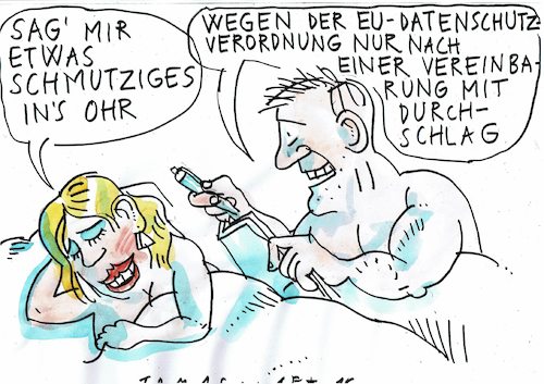 Cartoon: Datenschutz (medium) by Jan Tomaschoff tagged datenschutz,bürokratie,datenschutz,bürokratie