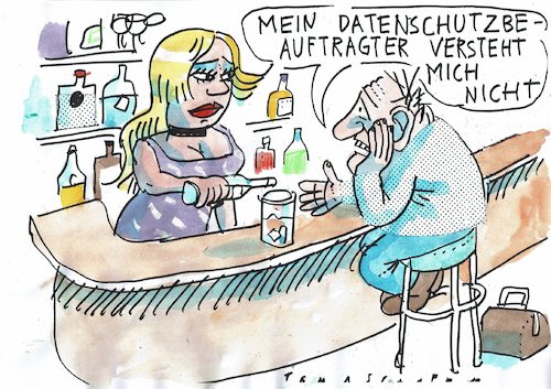 Cartoon: Datenschutz (medium) by Jan Tomaschoff tagged datenschutz,datenschutz