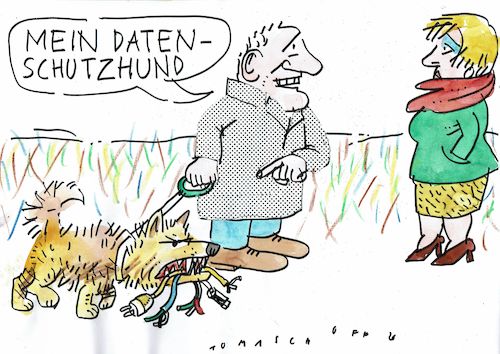 Cartoon: Datenschutz (medium) by Jan Tomaschoff tagged pc,internet,datenschutz,pc,internet,datenschutz