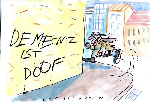 Cartoon: Demenz (medium) by Jan Tomaschoff tagged demenz,alzheimer,demenz,alzheimer,alter,rentner,gesundheit