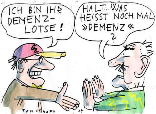 Cartoon: Demenzhilfen (medium) by Jan Tomaschoff tagged demografie,alzheimer,demenz,demenz,alzheimer,demografie