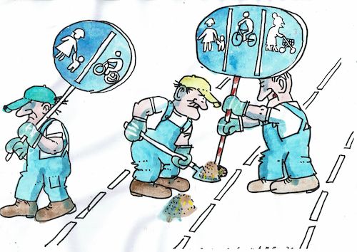 Cartoon: Demografie (medium) by Jan Tomaschoff tagged junge,alte,junge,alte