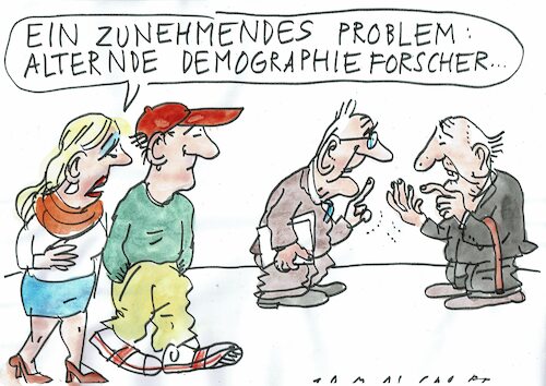 Cartoon: Demografie (medium) by Jan Tomaschoff tagged alter,senioren,demografie,alter,senioren,demografie