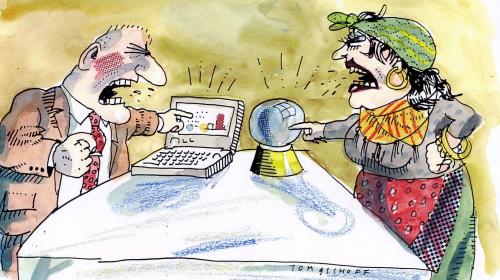 Cartoon: Demoskopie (medium) by Jan Tomaschoff tagged wahlprognose,umfragen,demoskopie,wahlen