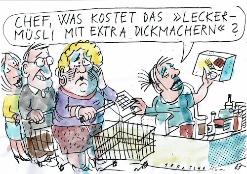 Cartoon: Dickmacher (medium) by Jan Tomaschoff tagged ernährung,gesundheit,ernährung,gesundheit