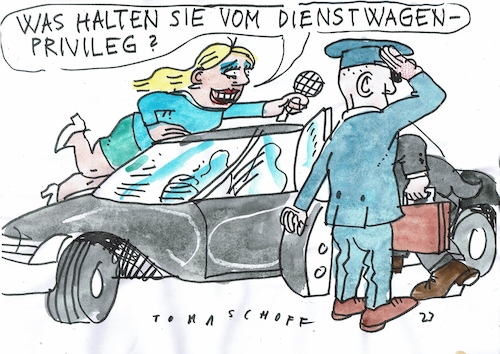 Cartoon: Dienstwagen (medium) by Jan Tomaschoff tagged dienstwagen,steuern,manager,dienstwagen,steuern,manager