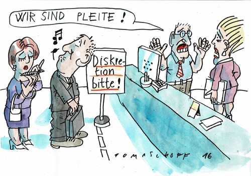 Cartoon: Diskretion (medium) by Jan Tomaschoff tagged bankenkrise,bankenkrise
