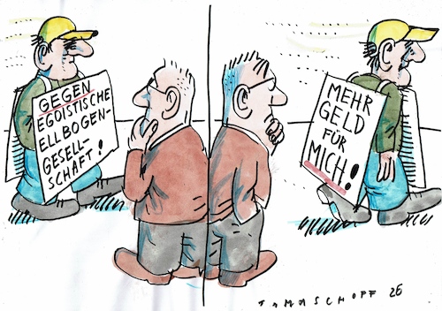 Cartoon: Egoismus (medium) by Jan Tomaschoff tagged reformun,sparen,geld,reformun,sparen,geld