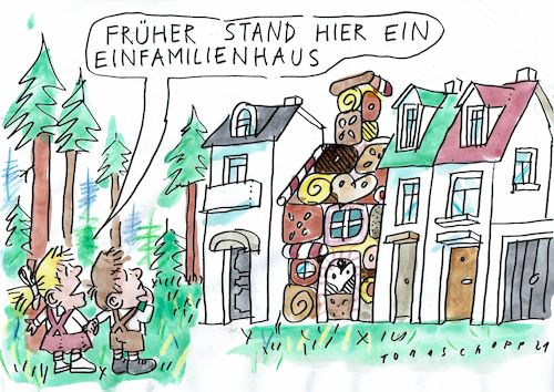 Cartoon: Einfamilienhaus (medium) by Jan Tomaschoff tagged haus,einfamilienhaus,haus,einfamilienhaus