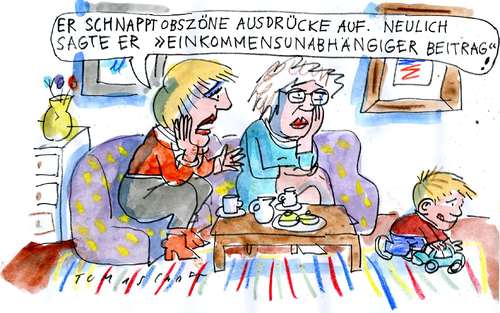 Cartoon: Einkommen (medium) by Jan Tomaschoff tagged einkommen,einkommen,öbzön,ausdrücke,schimpfen,kinder,familie
