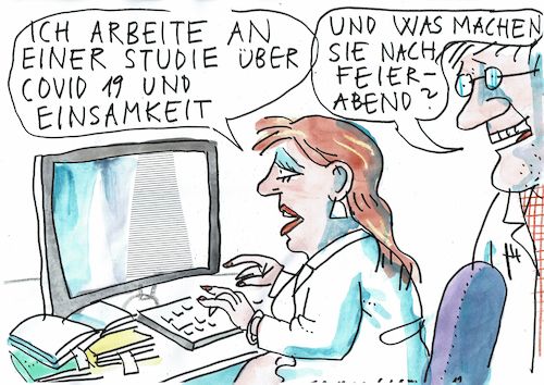 Cartoon: Einsamkeit (medium) by Jan Tomaschoff tagged einsamkeit,covid,einsamkeit,covid