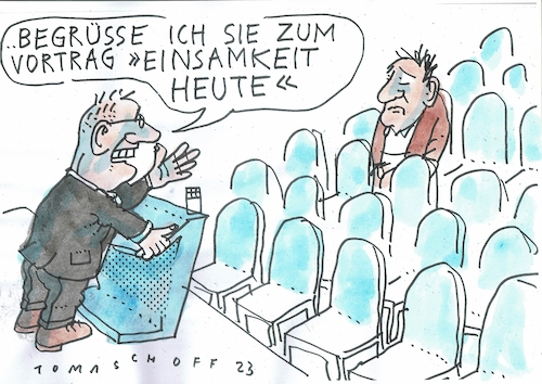 Cartoon: Einsamkeit (medium) by Jan Tomaschoff tagged einsamkeit,gesellschaft,einsamkeit,gesellschaft