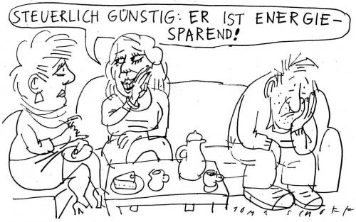 Cartoon: Energiesparend (medium) by Jan Tomaschoff tagged energiepreise,steuervergünstigung