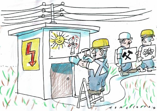 Cartoon: Energiewende (medium) by Jan Tomaschoff tagged strom,atom,kohle,erneuerbar,strom,atom,kohle,erneuerbar