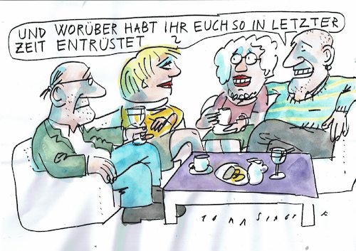 Cartoon: Entrüstung (medium) by Jan Tomaschoff tagged streitkultur,streitkultur