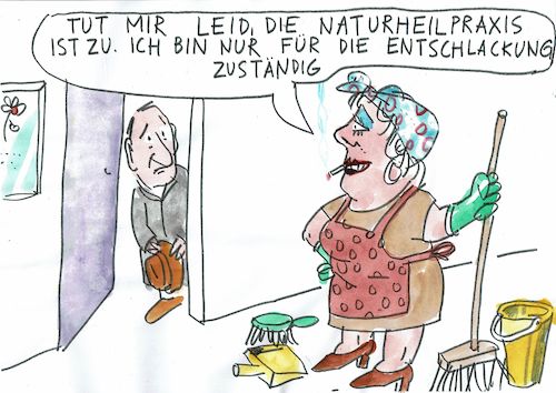Cartoon: Entschlackung (medium) by Jan Tomaschoff tagged gesundheit,neturheilkunde,gesundheit,neturheilkunde