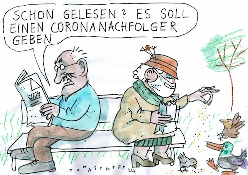 Cartoon: Epidemie (medium) by Jan Tomaschoff tagged viren,infektion,epidemie,viren,infektion,epidemie