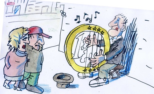 Cartoon: Euro (medium) by Jan Tomaschoff tagged finanzkrise,europa,euro,euro,europa,finanzkrise