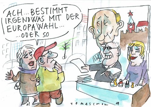 Cartoon: Europutin (medium) by Jan Tomaschoff tagged eu,europawahl,russland,putin,eu,europawahl,russland,putin