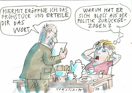 Cartoon: Expolitiker (medium) by Jan Tomaschoff tagged politik,sprache,politik,sprache