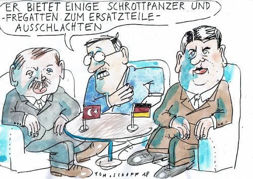 Cartoon: Export (medium) by Jan Tomaschoff tagged türkei,waffenexporte,türkei,waffenexporte