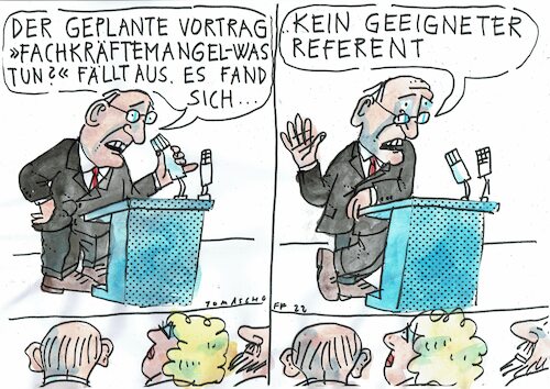 Cartoon: Fachkräfte (medium) by Jan Tomaschoff tagged arzthelferin,mfa,fachkräftemangel,praxis,arzthelferin,mfa,fachkräftemangel,praxis
