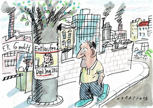 Cartoon: Fachkraft (medium) by Jan Tomaschoff tagged fachkräftemangel,mintfächer,fachkräftemangel,mintfächer