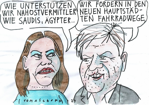 Fahrradwege Von Jan Tomaschoff Politik Cartoon Toonpool 