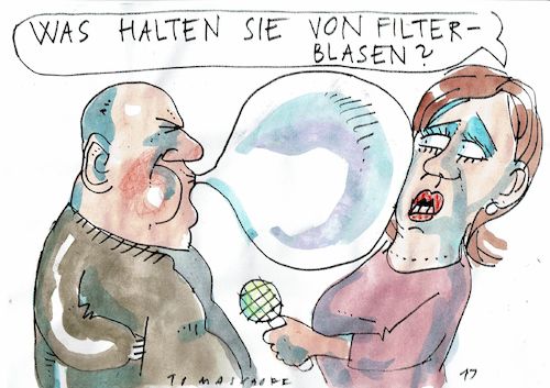 Cartoon: Filterblase (medium) by Jan Tomaschoff tagged medien,lügen,medien,lügen