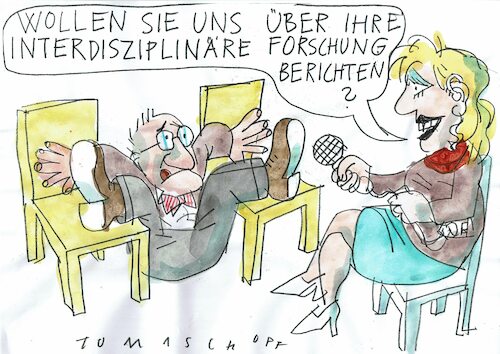 Cartoon: Forschung (medium) by Jan Tomaschoff tagged wissenschaft,disziplin,wissenschaft,disziplin