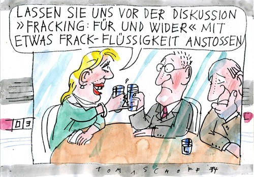 Cartoon: Fracking (medium) by Jan Tomaschoff tagged umwelt,fracking,fracking,umwelt