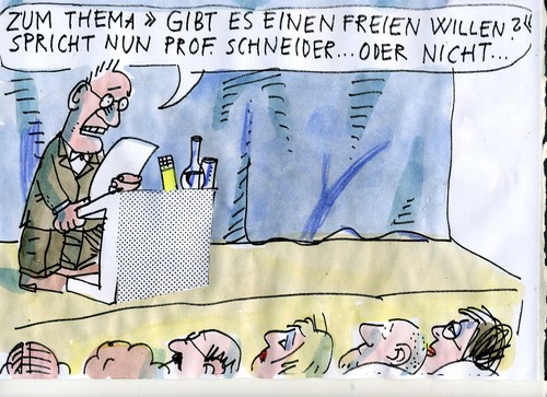 Cartoon: freier Wille (medium) by Jan Tomaschoff tagged wille,gehirn,wille,gehirn