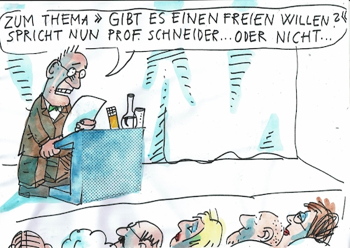 Cartoon: freier Wille (medium) by Jan Tomaschoff tagged filosofie,freier,wille,filosofie,freier,wille