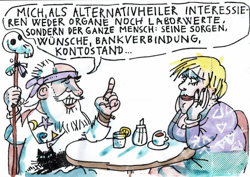 Cartoon: ganzheitlich (medium) by Jan Tomaschoff tagged heiler,medizin,gewinn,heiler,medizin,gewinn