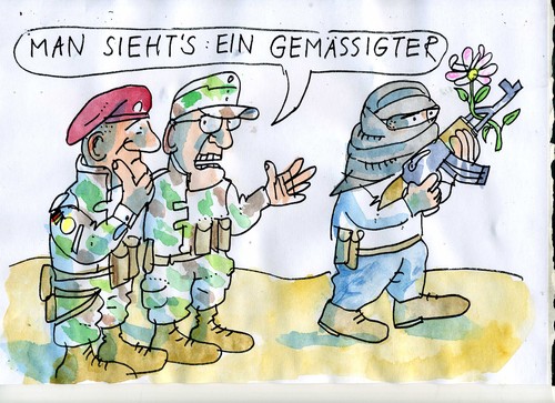 Cartoon: gemäßigt (medium) by Jan Tomaschoff tagged terror,radikale,radikale,terror