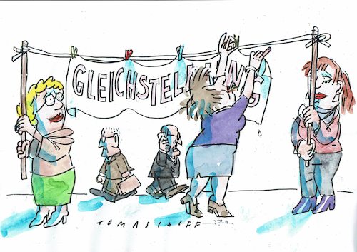 Cartoon: Gender (medium) by Jan Tomaschoff tagged geschlechtsrollen,gleichstellung,geschlechtsrollen,gleichstellung