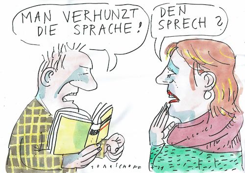 Cartoon: Gender (medium) by Jan Tomaschoff tagged gender,sprache,gender,sprache