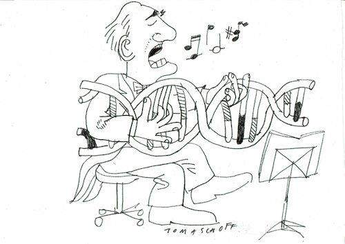 Cartoon: Genetiker (medium) by Jan Tomaschoff tagged gene,genetik,dna,gene,genetik,dna