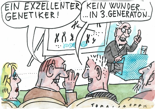 Cartoon: Genetiker (medium) by Jan Tomaschoff tagged genetik,wissenschaft,medizin,genetik,wissenschaft,medizin