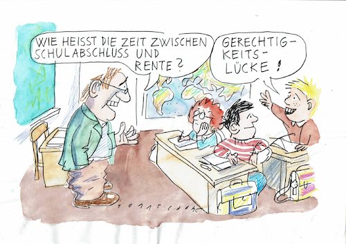 Cartoon: Gerechtigkeit (medium) by Jan Tomaschoff tagged schule,beruf,stress,schule,beruf,stress