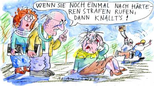 Cartoon: Gewalt (medium) by Jan Tomaschoff tagged gewalt,strafe,kriminalität,verbrechen,gewalt,strafe,kriminalität,verbrechen