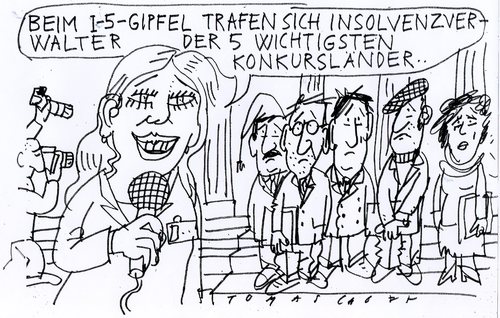 Cartoon: Gipfel (medium) by Jan Tomaschoff tagged konkursländer