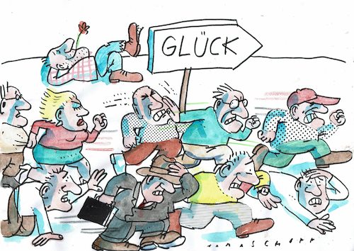 Gluck Von Jan Tomaschoff Philosophie Cartoon Toonpool
