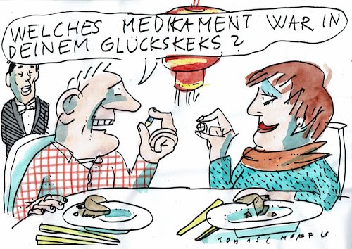 Cartoon: Glück (medium) by Jan Tomaschoff tagged china,medikamente,china,medikamente