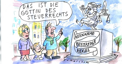 Cartoon: Göttin (medium) by Jan Tomaschoff tagged steuern,steuern