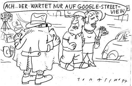 Cartoon: Google Street View (medium) by Jan Tomaschoff tagged google,street,view,google,street view,internet,web,fotos,kamera,überwachung,big brother,datenschutz,angst,exhibitionismus,stadt,city,karte,street,view,big,brother