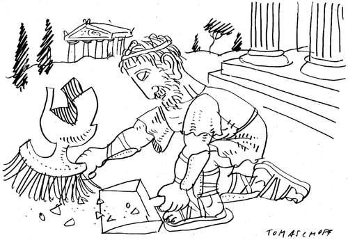 Cartoon: Griechenland (medium) by Jan Tomaschoff tagged griechenlandkrise