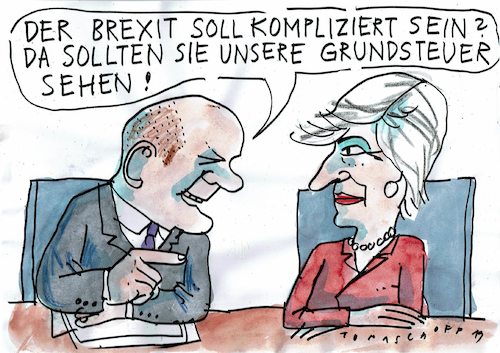 Cartoon: Grundsteuer (medium) by Jan Tomaschoff tagged grundsteuer,scholz,grundsteuer,scholz