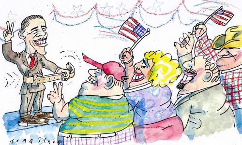 Cartoon: Gürtel (medium) by Jan Tomaschoff tagged obama,usa,wirtschaftskrise,rezession,flaute,arbeitslosigkeit