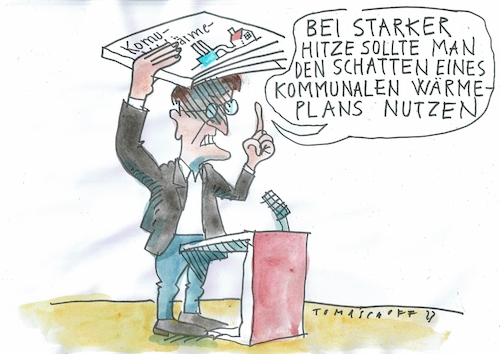 Cartoon: Hitze (medium) by Jan Tomaschoff tagged hitze,gesundheit,lauterbach,hitze,gesundheit,lauterbach